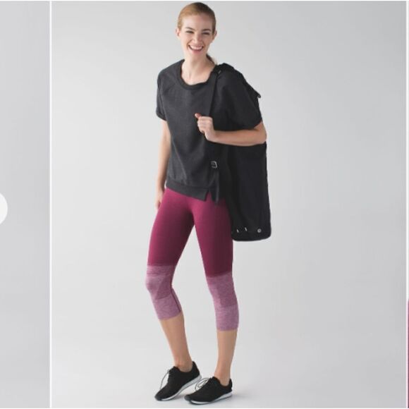 Lululemon pink leggings Seamless Street Crop Ombre purple to pink - Picture 10 of 13